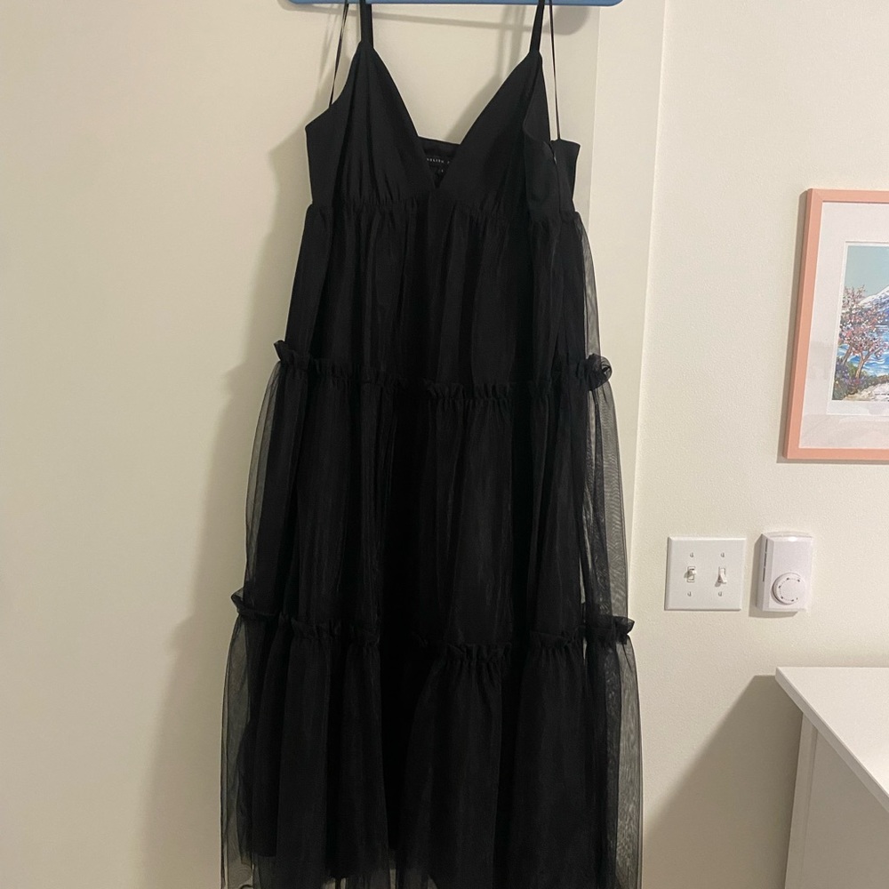 English Factory midi black dress, never worn